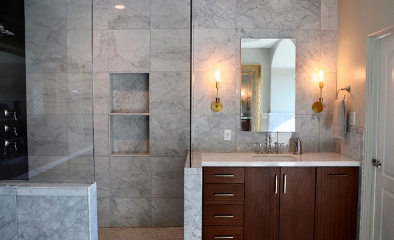 Modern Master Bathroom MA residence