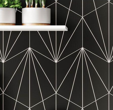 Black & White Porcelain Hexagon Tiles