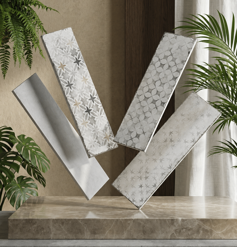 Grey Vintage Deco Subway Tile 3″x12″- Satin