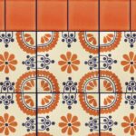 Orange Mexican Talavera Tiles