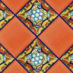 Orange Mexican Talavera Tiles