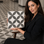 Chez Coco Arch – 10″x10″ Decorative Porcelain Tile (for walls and floors)