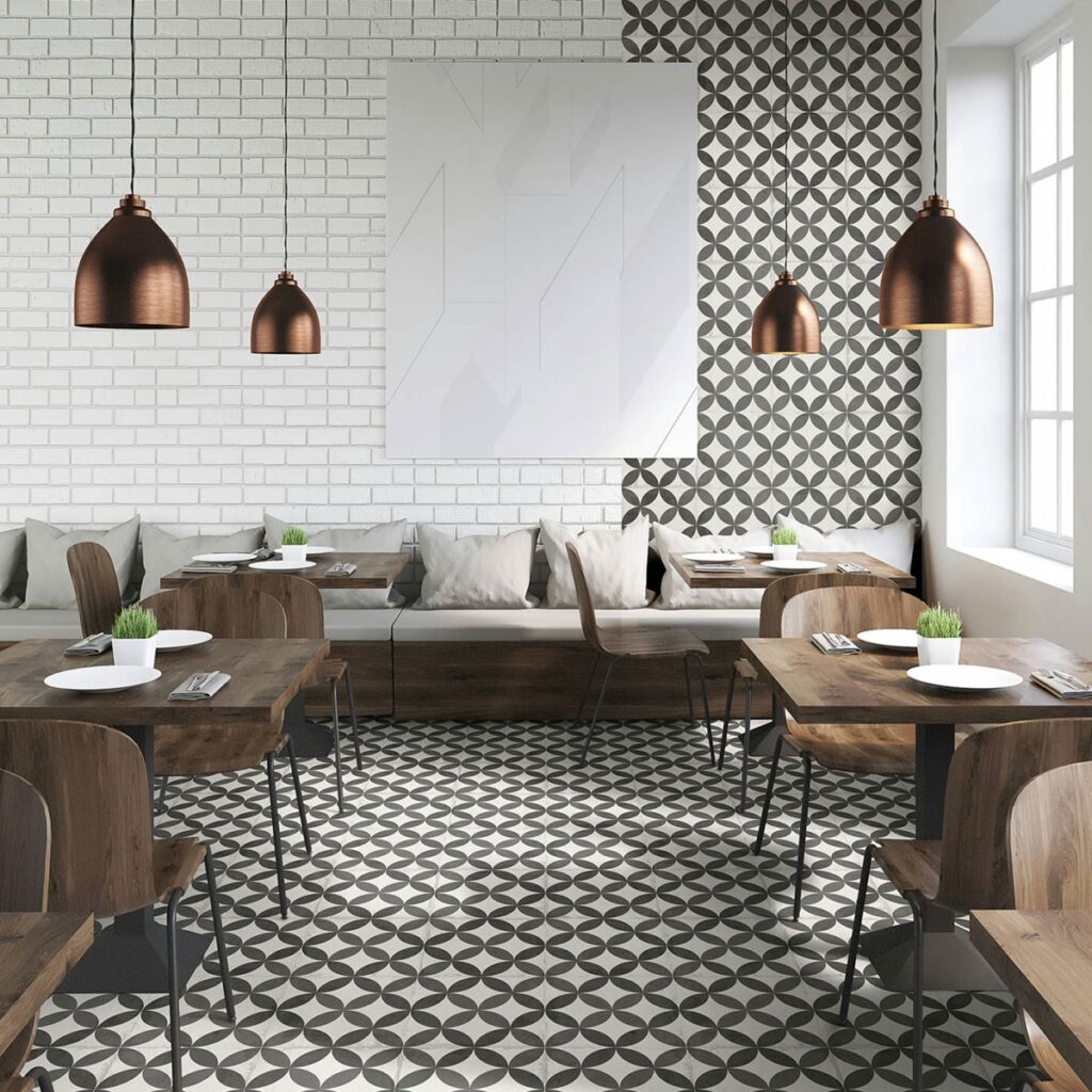 Chez Coco Arch – 10″x10″ Decorative Porcelain Tile (for walls and floors)