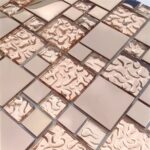 Rose Glass Pool Mosaic – 12″x12″