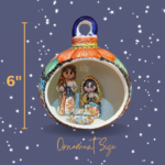 Lit up Talavera Nativity Ornaments