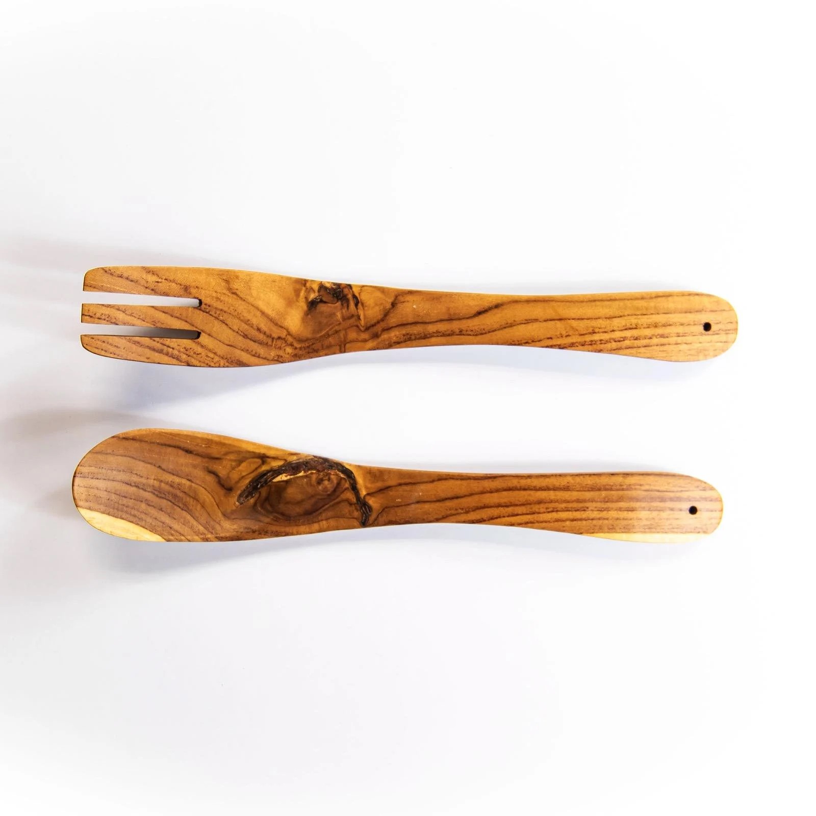 14″ Exotic Wood Fork and Spoon serving set