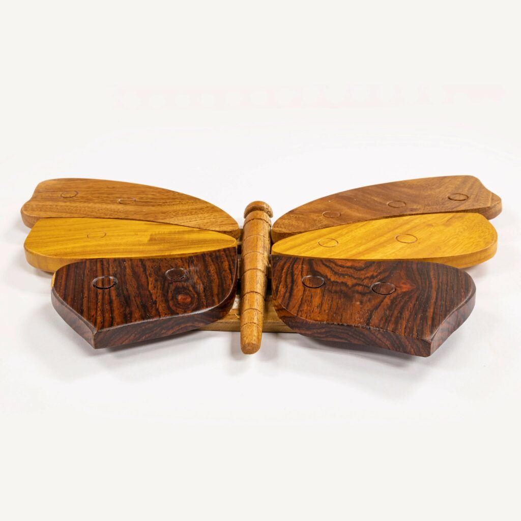 Handmade Exotic wood Butterfly shape Trivet