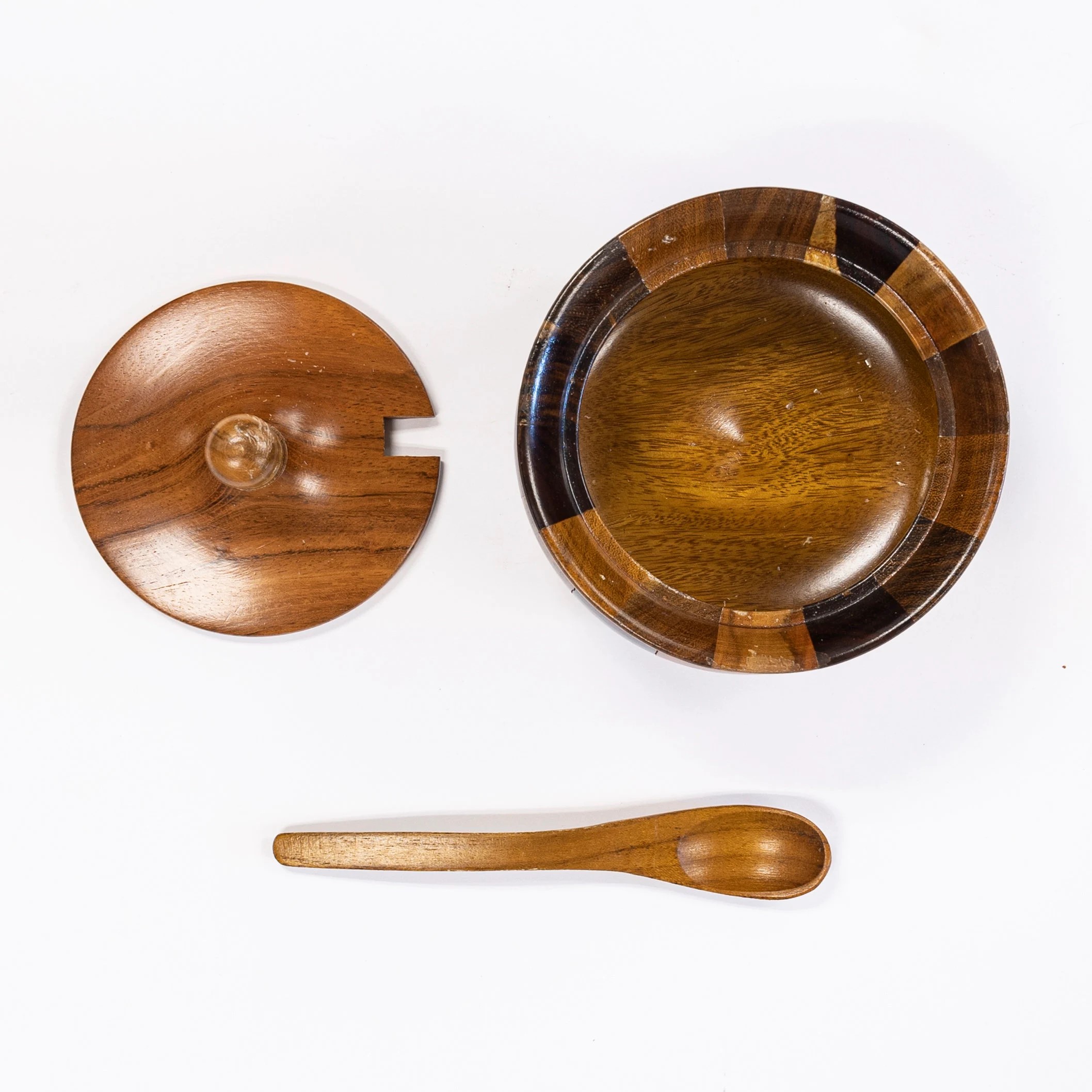 Exotic Wood Sugar Bowl Serving Set