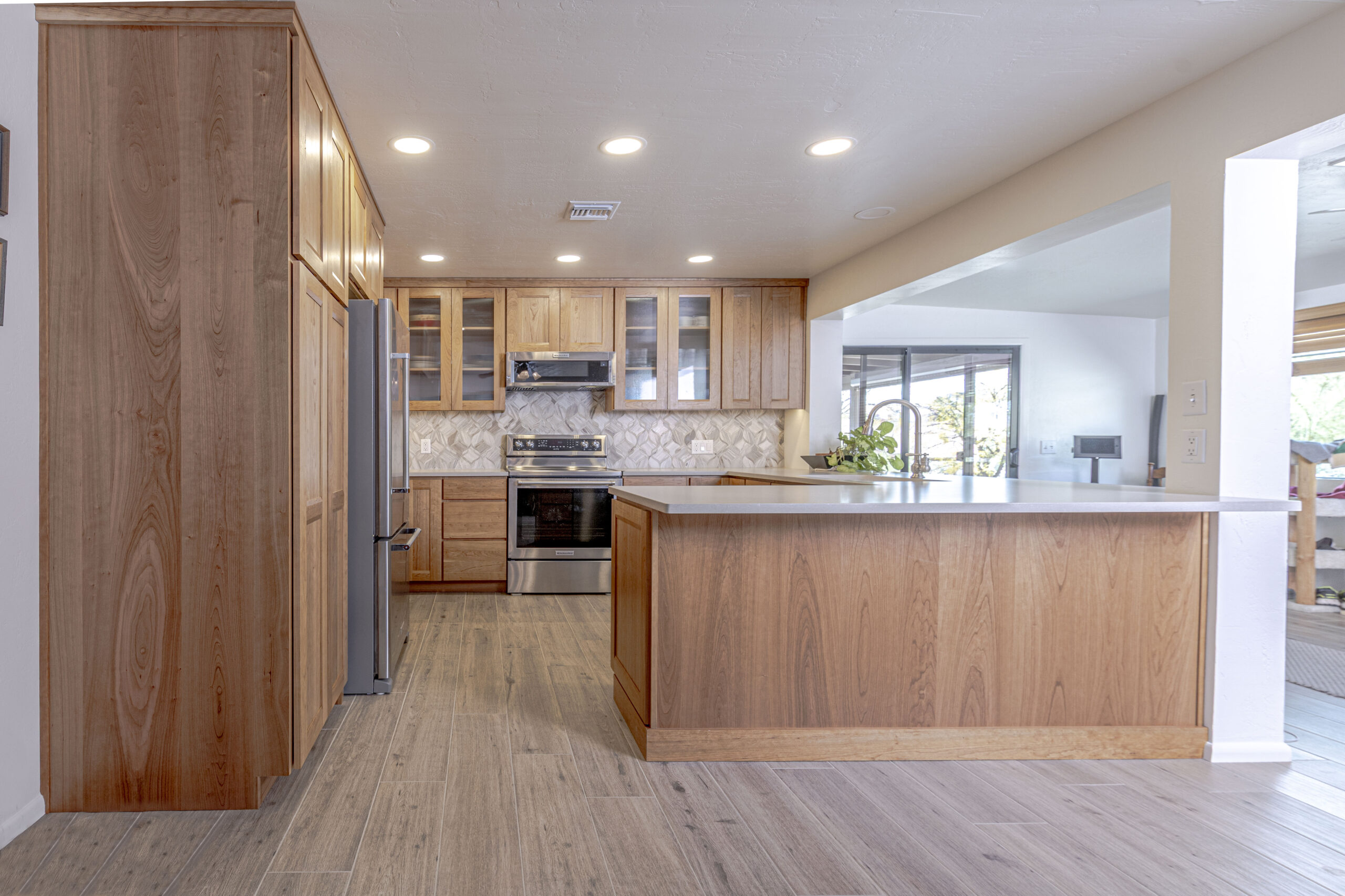 Traditional Kitchen Natural Wood Color JA Residence