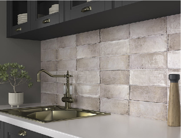Armony White Ceramic deco tile – 4×12