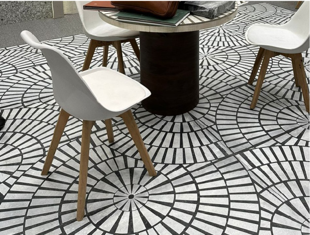 Cement Bricks Nero Porcelain big depth embossed deco tile – 24×48