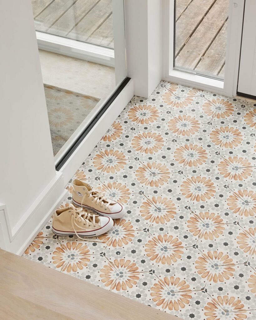 Bohemia Hanna Porcelain hexagon deco tile – 8×10