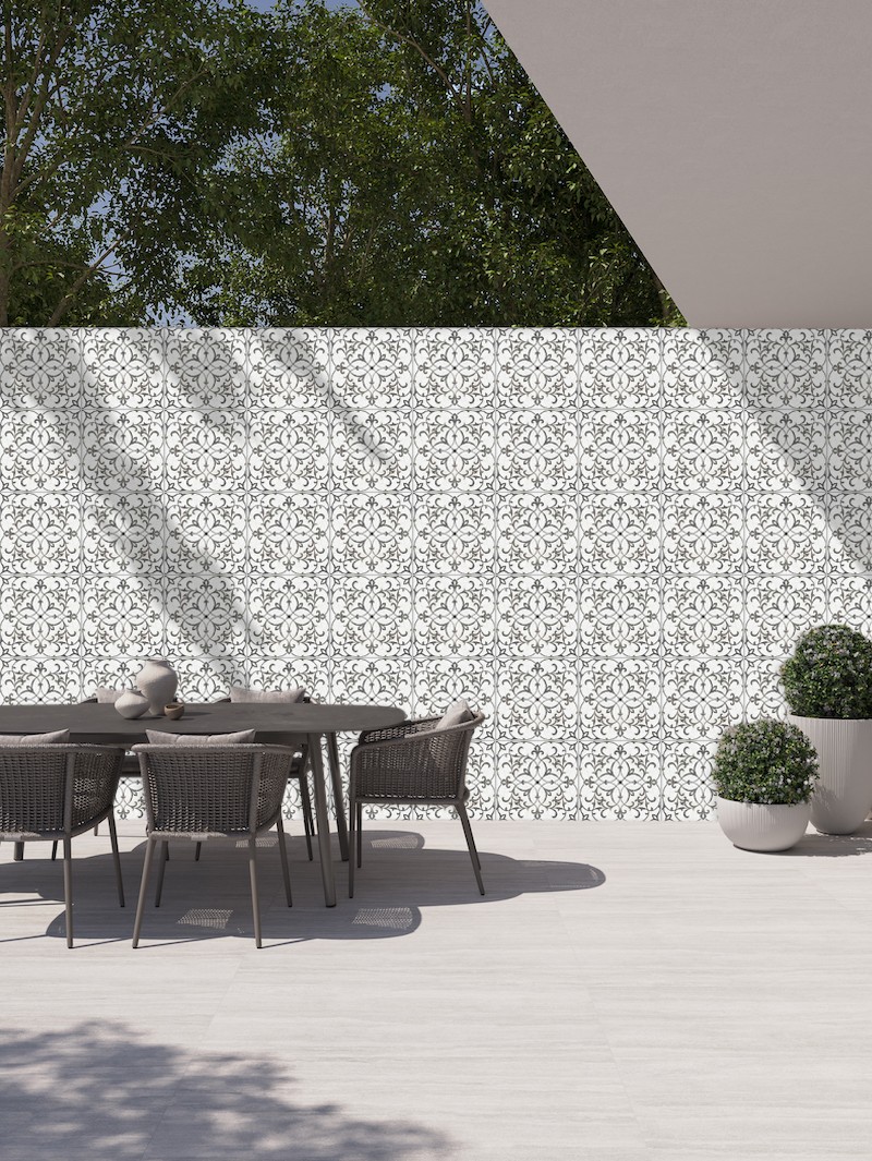 Chipza Black Vitrified big depth embossed deco tile – 24×24