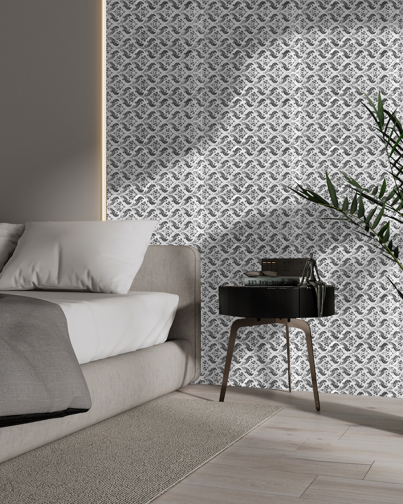 Tapiz Ceramic gloss metallic look deco tile -12×24
