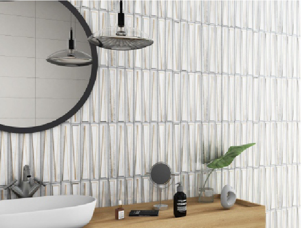 Marina Gray Ceramic gloss deco tile – 12×24