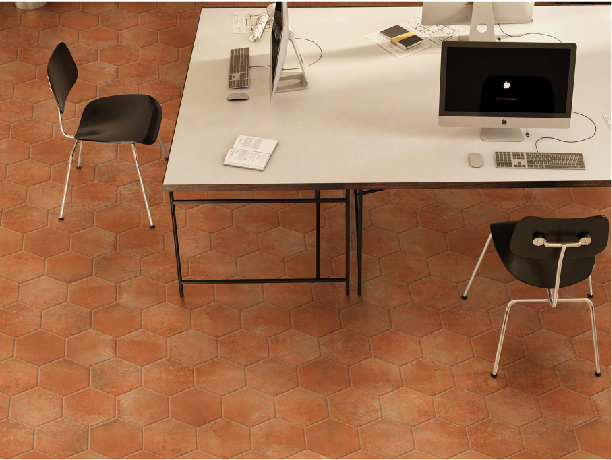 Riabita Cotto porcelain hexagon deco tile – 8.5×10