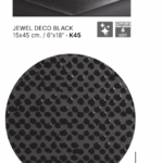 Jewel Deco Black Porcelain deco tile -6×18