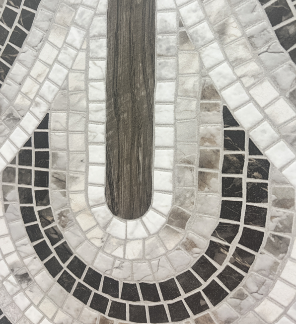 Vintage Gray Chips Porcelain big depth embossed deco tile – 24×48