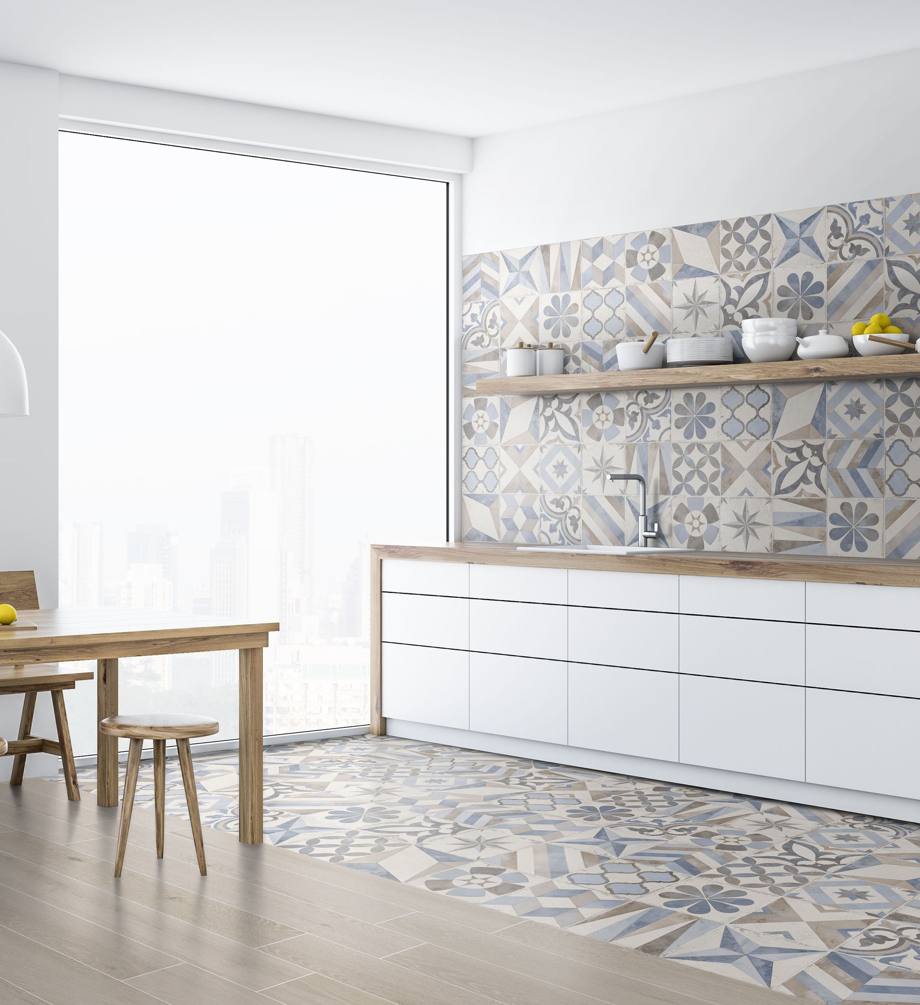 Vichy Mix Matte Porcelain deco tile -10×10
