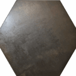 Vessel Black Porcelain metallic hexagon deco tile XL – 22×19