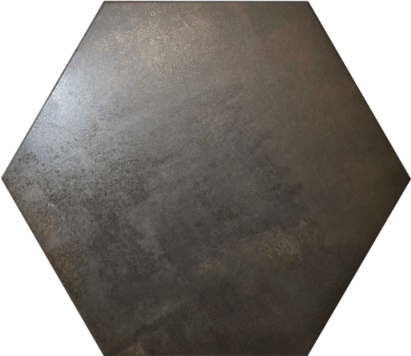 Vessel Black Porcelain metallic hexagon deco tile XL – 22×19