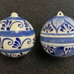 Handmade Traditional Blue Mexican Talavera-Tree Ornament