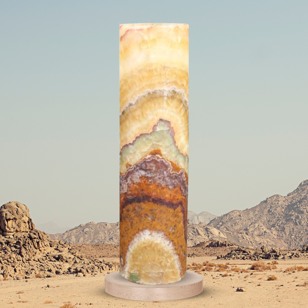 Canyon Spirit – Cylinder Onyx Accent Lamp