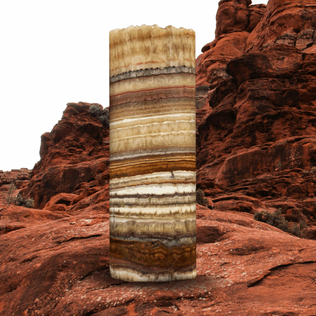 Golden Canyon Onyx Lamp – Freeform top