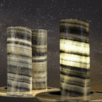 Sonoran Eclipse – Cylinder gray Onyx Accent Lamp