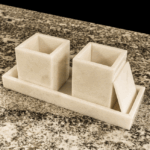 Handmade white Onyx Stone – Bath Canister Set