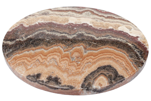 Multicolor Onyx Lazy Susan – 14″ Natural Stone Turntable