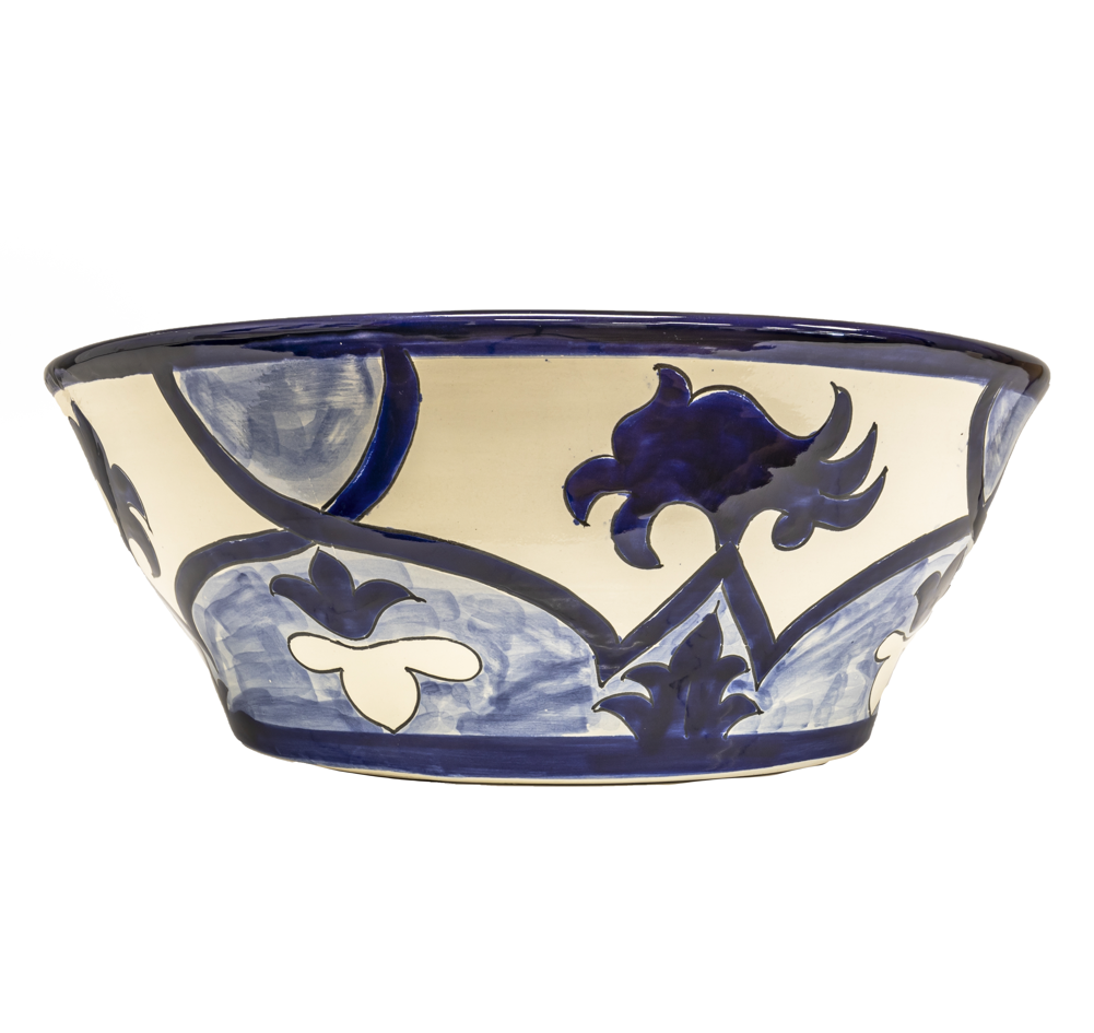 Traditional AL 217 Talavera Round Sink – Blue