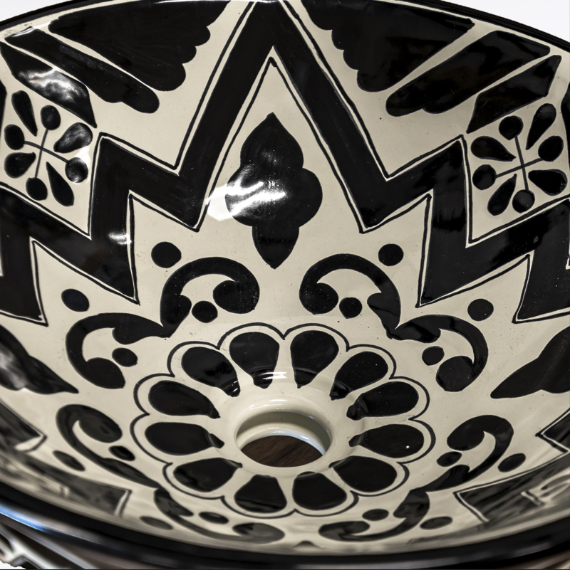 MD Negro Round Mexican Talavera Sink – Artisanal