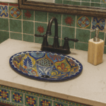 MR Oval Traditional Mexican Talavera Sink – Multicolor