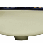 Traditional Mexican Talavera oval sink – Black and Yellow