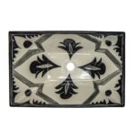 Black & White Mexican Talavera Ceramic Sink – AL232