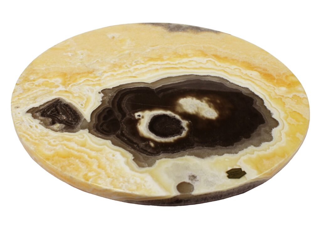 Luxury Multicolor Onyx Lazy Susan – 18″ Natural Stone Turntable