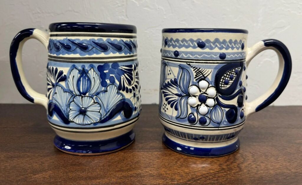 Talavera Puebla Beer Mug – Hand-Painted Mexican Pottery