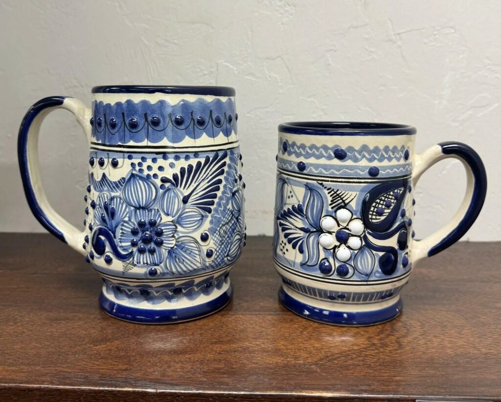 Talavera Puebla Beer Mug – Hand-Painted Mexican Pottery