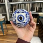 Handmade Traditional Blue Mexican Talavera-Tree Ornament