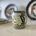 Hand-Painted Talavera Mug – Mission San Xavier del Bac Design