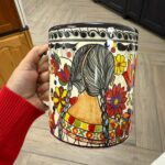 16oz Hand-Painted Talavera Mug – Flower Child Mexican Ceramic Coffee Cup, Handmade Pottery