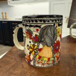 16oz Hand-Painted Talavera Mug – Flower Child Mexican Ceramic Coffee Cup, Handmade Pottery