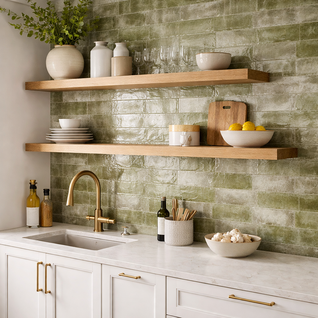 Village Palms Porcelain Subway Wall Tile 4″x12″-Carving finish