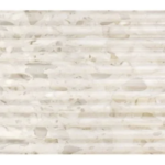 Fluted Terrazzo Beige Porcelain Tile 16×48 – Satin Rectified Wall Tile Indoor/Outdoor