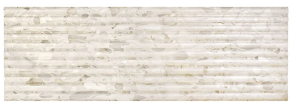 Fluted Terrazzo Beige Porcelain Tile 16×48 – Satin Rectified Wall Tile Indoor/Outdoor