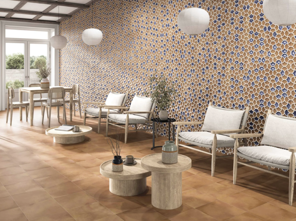 Bari Lattice Cotto Porcelain Tile 13″x13″ – Matte Finish wall tile