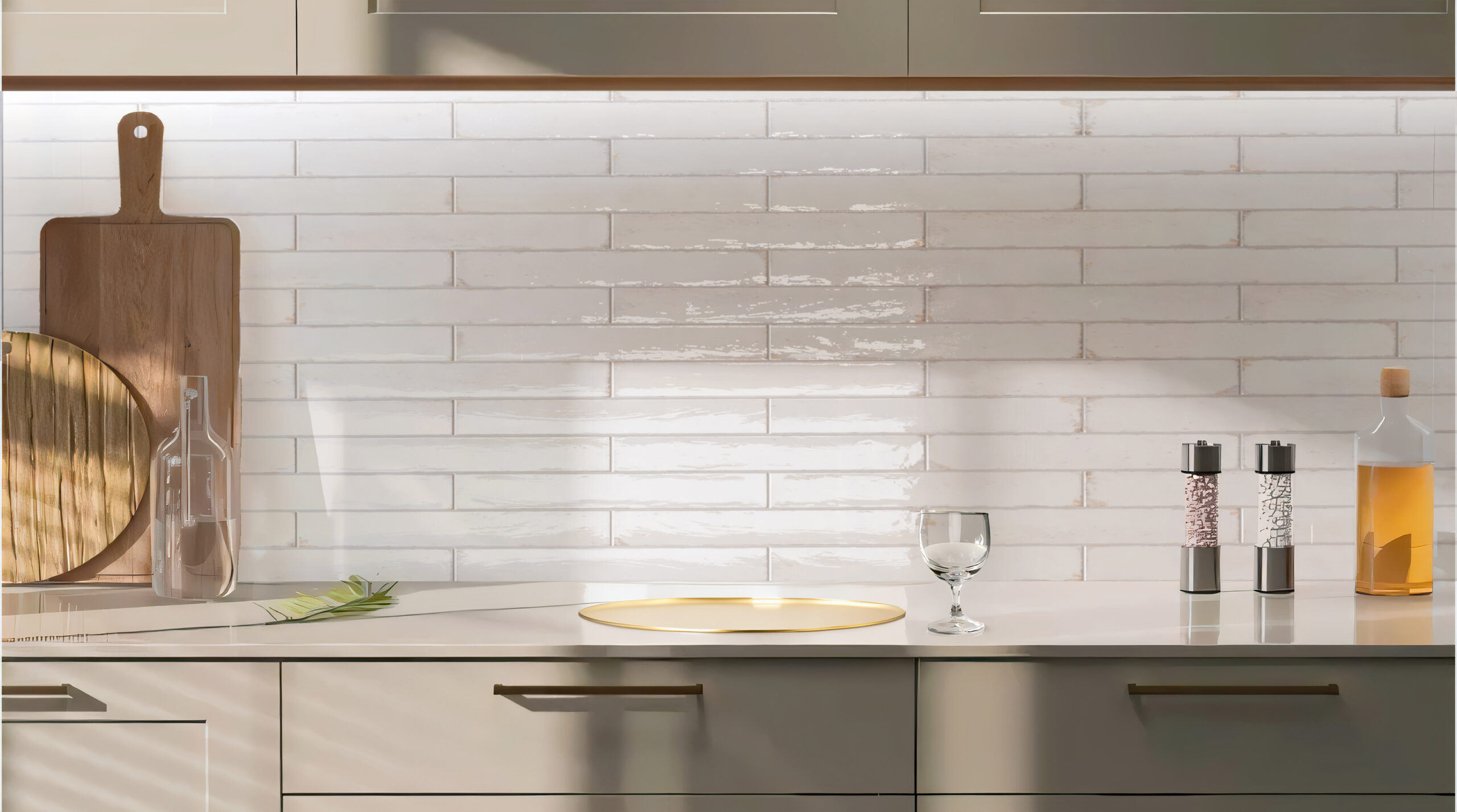 Cerdeña Blanca Glossy Ceramic subway Wall Tile – 2″ x 16″