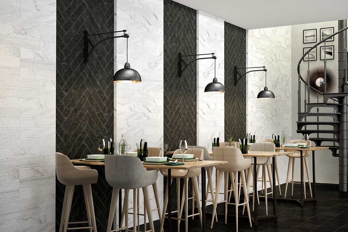 Himalaya Collection Ceramic Tile 3″x18″ – Textured Marble Look, Matte Finish (Wall & Floor)