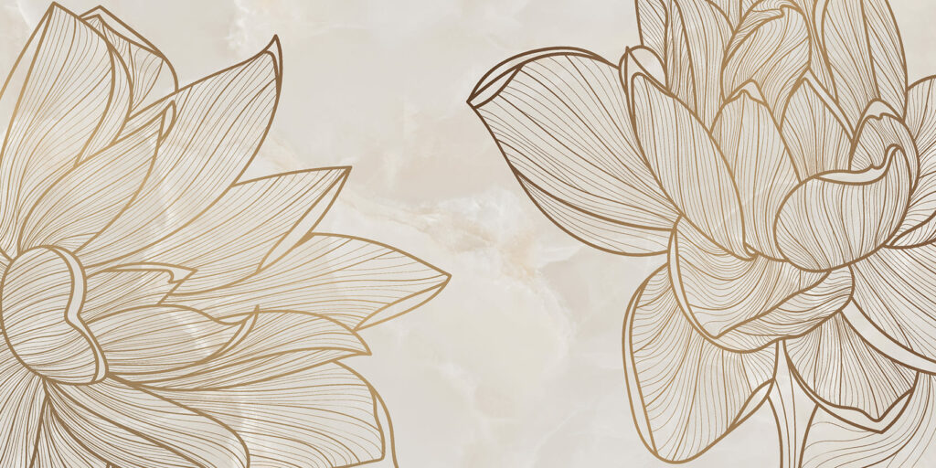 Rose Onyx Crema Decore Porcelain Wall Tile 24×48- Carved Finish